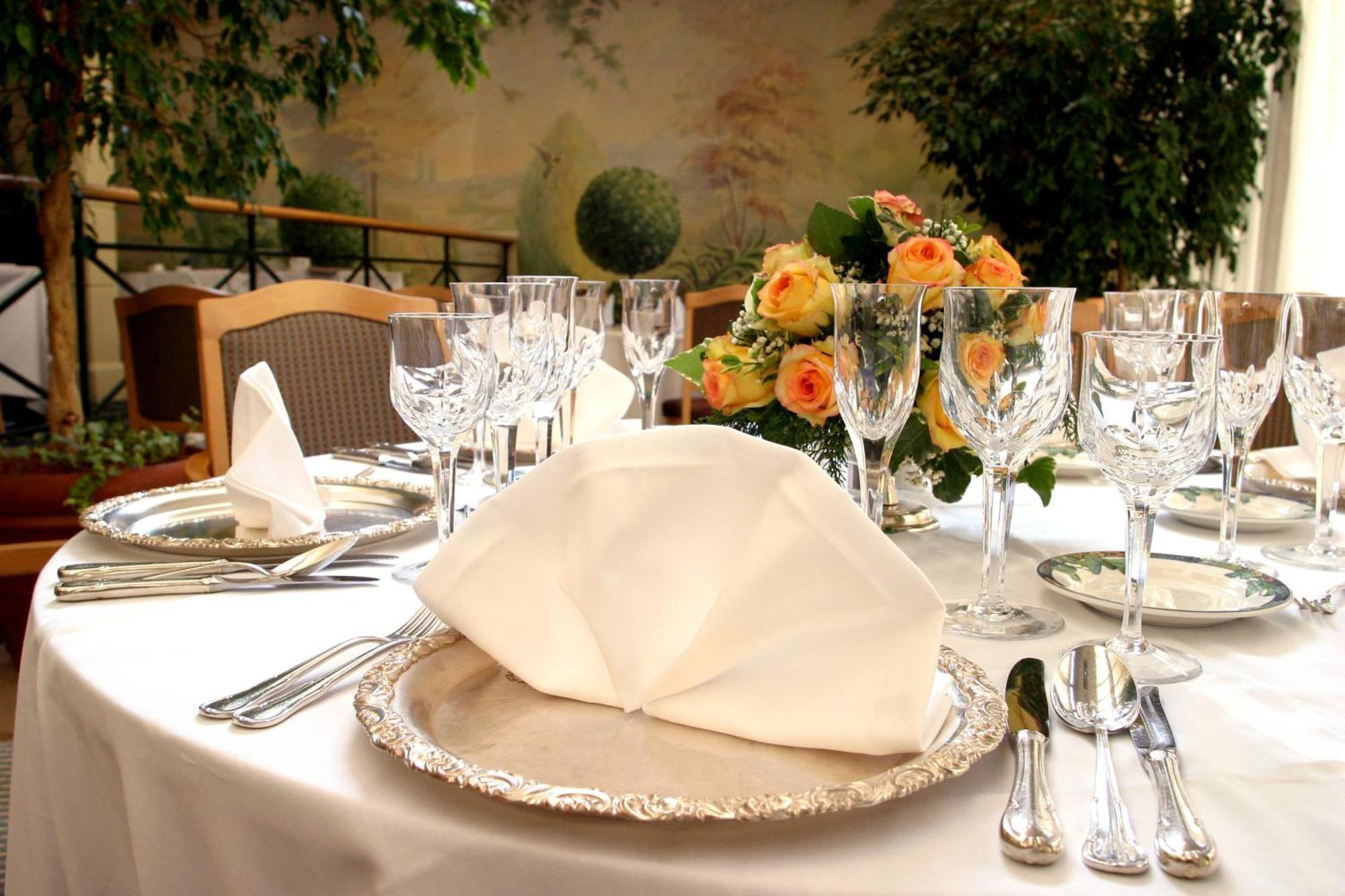 The Westin Zagreb Hotel Exterior photo A table set for fine dining
