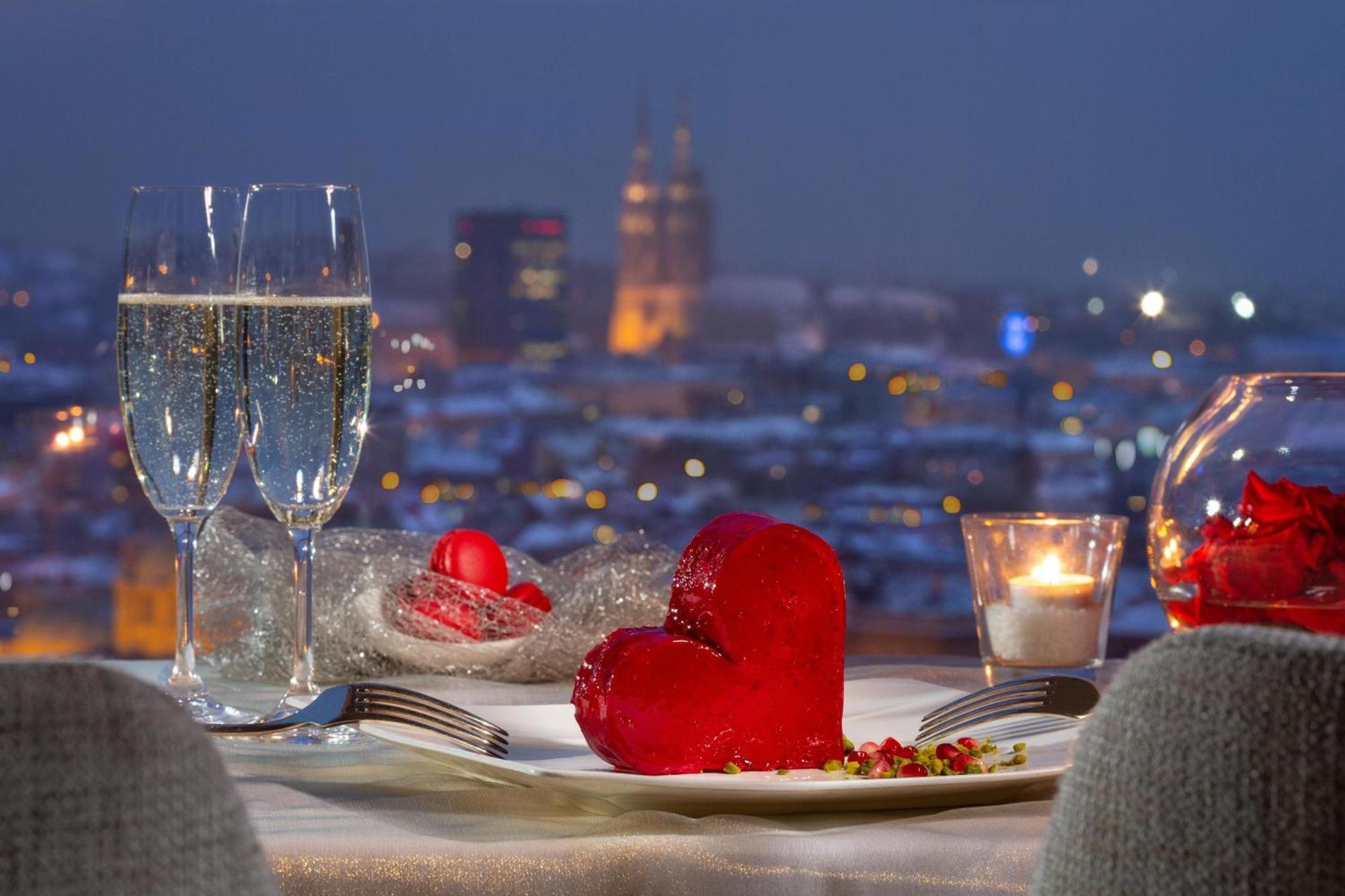 The Westin Zagreb Hotel Exterior photo A heart-shaped dessert